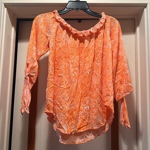 Michael Kors orange blouse small